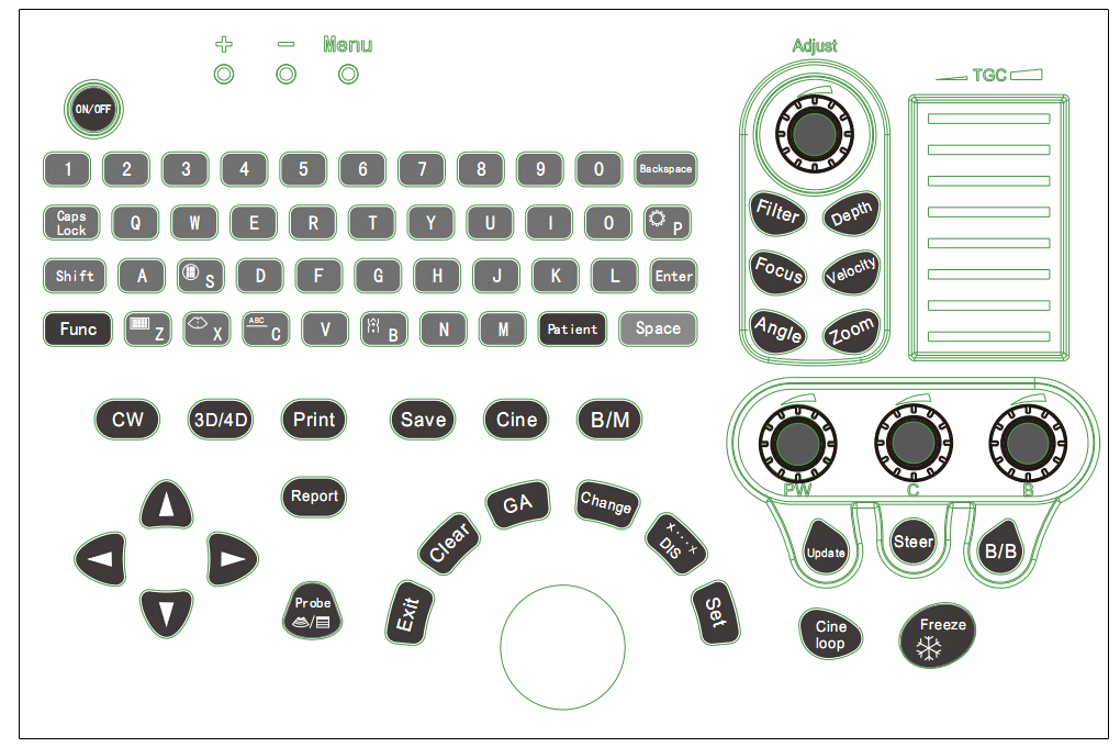 兽用彩超机键盘区